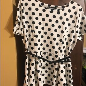 Poke Dot peplum Dressy Top